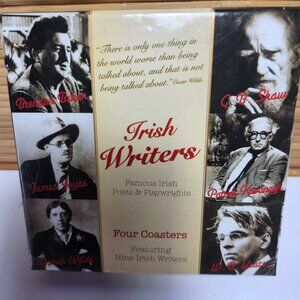 Coasters Famous Irish Writers Set Of 4 Quality Coasters New Sealed